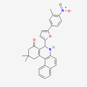 2,2-dimethyl-5-[5-(3-methyl-4-nitrophenyl)-2-furyl]-2,3,5,6-tetrahydrobenzo[a]phenanthridin-4(1H)-one