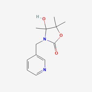 4-hydroxy-4,5,5-trimethyl-3-(pyridin-3-ylmethyl)-1,3-oxazolidin-2-one