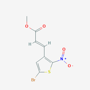 molecular formula C8H6BrNO4S B428954 Methyl 3-{5-bromo-2-nitro-3-thienyl}acrylate 