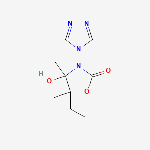 molecular formula C9H14N4O3 B4289545 5-ethyl-4-hydroxy-4,5-dimethyl-3-(4H-1,2,4-triazol-4-yl)-1,3-oxazolidin-2-one 