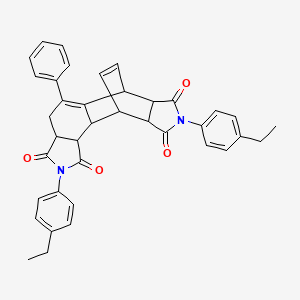 5,14-bis(4-ethylphenyl)-9-phenyl-5,14-diazapentacyclo[9.5.2.0~2,10~.0~3,7~.0~12,16~]octadeca-9,17-diene-4,6,13,15-tetrone