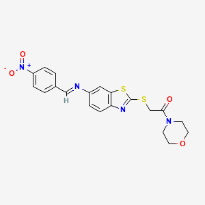 2-[(2-morpholin-4-yl-2-oxoethyl)thio]-N-(4-nitrobenzylidene)-1,3-benzothiazol-6-amine