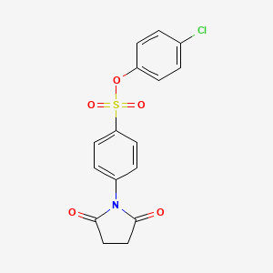 molecular formula C16H12ClNO5S B4289566 4-chlorophenyl 4-(2,5-dioxopyrrolidin-1-yl)benzenesulfonate 