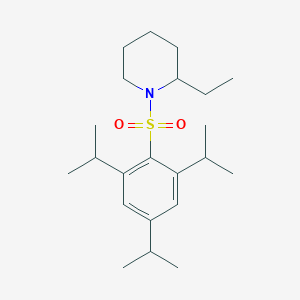 molecular formula C22H37NO2S B4289570 2-ethyl-1-[(2,4,6-triisopropylphenyl)sulfonyl]piperidine 