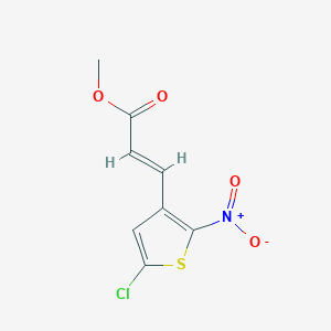 molecular formula C8H6ClNO4S B428958 Methyl 3-{5-chloro-2-nitro-3-thienyl}acrylate 