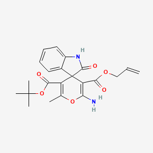 3'-allyl 5'-tert-butyl 2'-amino-6'-methyl-2-oxo-1,2-dihydrospiro[indole-3,4'-pyran]-3',5'-dicarboxylate