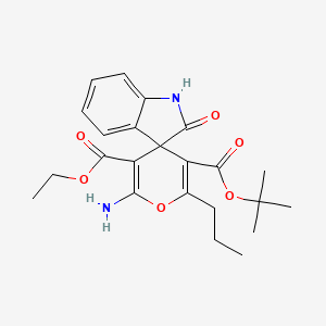 5'-tert-butyl 3'-ethyl 2'-amino-2-oxo-6'-propyl-1,2-dihydrospiro[indole-3,4'-pyran]-3',5'-dicarboxylate