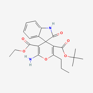 molecular formula C23H28N2O6 B4289606 5'-tert-butyl 3'-ethyl 2'-amino-2-oxo-6'-propyl-1,2-dihydrospiro[indole-3,4'-pyran]-3',5'-dicarboxylate 