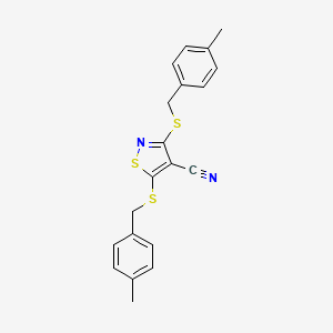 3,5-bis[(4-methylbenzyl)thio]isothiazole-4-carbonitrile