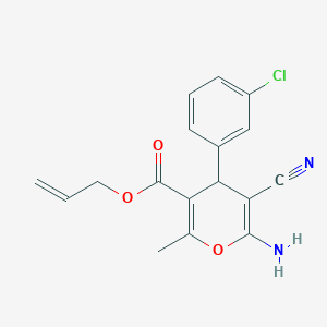 allyl 6-amino-4-(3-chlorophenyl)-5-cyano-2-methyl-4H-pyran-3-carboxylate