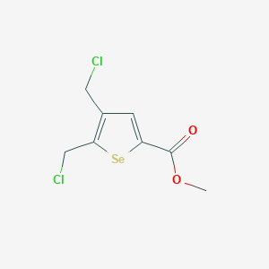 molecular formula C8H8Cl2O2Se B428973 Methyl 4,5-bis(chloromethyl)selenophene-2-carboxylate 
