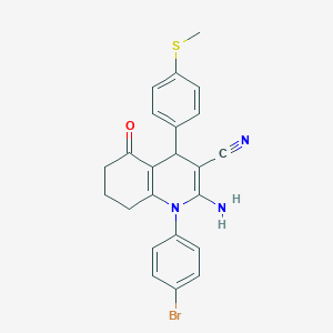 molecular formula C23H20BrN3OS B4289784 2-amino-1-(4-bromophenyl)-4-[4-(methylthio)phenyl]-5-oxo-1,4,5,6,7,8-hexahydroquinoline-3-carbonitrile CAS No. 339335-27-2