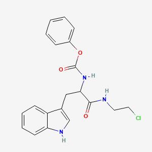 molecular formula C20H20ClN3O3 B4289817 N-(2-chloroethyl)-N-(phenoxycarbonyl)tryptophanamide 