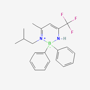 6-METHYL-1-(2-METHYLPROPYL)-2,2-DIPHENYL-4-(TRIFLUOROMETHYL)-2,3-DIHYDRO-1,3,2-DIAZABORININ-1-IUM-2-UIDE