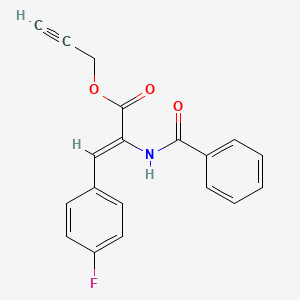 molecular formula C19H14FNO3 B4289857 prop-2-yn-1-yl 2-(benzoylamino)-3-(4-fluorophenyl)acrylate 