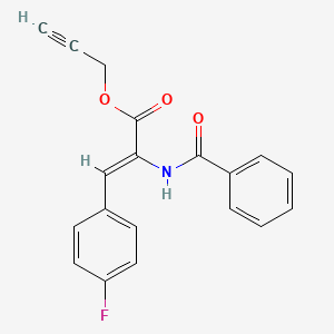 PROP-2-YN-1-YL (2Z)-3-(4-FLUOROPHENYL)-2-(PHENYLFORMAMIDO)PROP-2-ENOATE