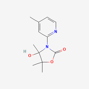 4-hydroxy-4,5,5-trimethyl-3-(4-methylpyridin-2-yl)-1,3-oxazolidin-2-one