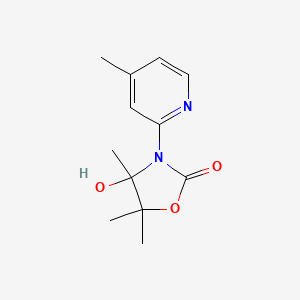 molecular formula C12H16N2O3 B4289864 4-hydroxy-4,5,5-trimethyl-3-(4-methylpyridin-2-yl)-1,3-oxazolidin-2-one 