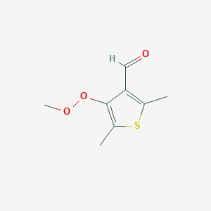 molecular formula C8H10O3S B428990 2,5-Dimethyl-4-(methylperoxy)thiophene-3-carbaldehyde 