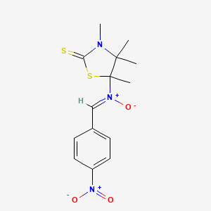 molecular formula C14H17N3O3S2 B4289903 3,4,4,5-tetramethyl-5-[(4-nitrobenzylidene)(oxido)amino]-1,3-thiazolidine-2-thione 