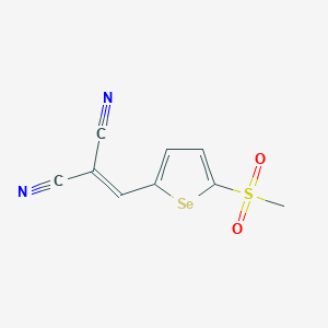 molecular formula C9H6N2O2SSe B428991 2-{[5-(Methylsulfonyl)selenophen-2-yl]methylene}malononitrile 