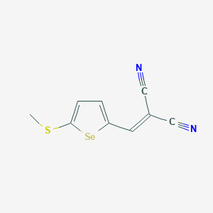 molecular formula C9H6N2SSe B428992 2-{[5-(Methylsulfanyl)selenophen-2-yl]methylene}malononitrile 