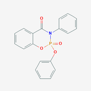 molecular formula C19H14NO4P B4289933 2-phenoxy-3-phenyl-2,3-dihydro-4H-1,3,2-benzoxazaphosphinin-4-one 2-oxide 