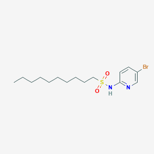 molecular formula C15H25BrN2O2S B4289951 N-(5-bromopyridin-2-yl)decane-1-sulfonamide 