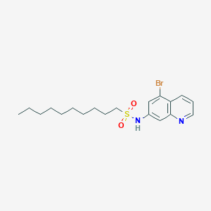 molecular formula C19H27BrN2O2S B4289954 N-(5-bromoquinolin-7-yl)decane-1-sulfonamide 