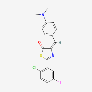 molecular formula C18H14ClIN2OS B4289969 2-(2-chloro-5-iodophenyl)-4-[4-(dimethylamino)benzylidene]-1,3-thiazol-5(4H)-one 
