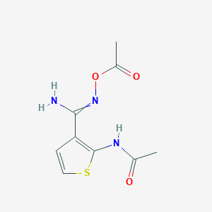 molecular formula C9H11N3O3S B428997 [[(2-Acetamidothiophen-3-yl)-aminomethylidene]amino] acetate 