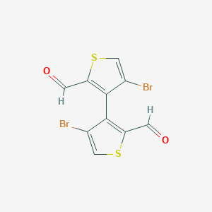 molecular formula C10H4Br2O2S2 B428998 2,2'-Diformyl-4,4'-dibromo-3,3'-bithiophene 