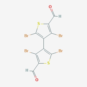 molecular formula C10H2Br4O2S2 B428999 3,3',5,5'-Tetrabromo-2,2'-diformyl-4,4'-bithiophene 