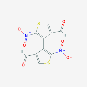 molecular formula C10H4N2O6S2 B429000 3,3'-Formyl-5,5'-nitro-4,4'-bithiophene 