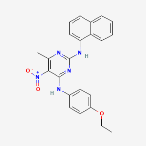 molecular formula C23H21N5O3 B4290005 N~4~-(4-ethoxyphenyl)-6-methyl-N~2~-1-naphthyl-5-nitropyrimidine-2,4-diamine 