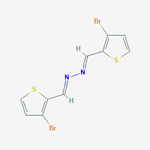 molecular formula C10H6Br2N2S2 B429001 3-Bromothiophene-2-carbaldehyde [(3-bromothien-2-yl)methylene]hydrazone 