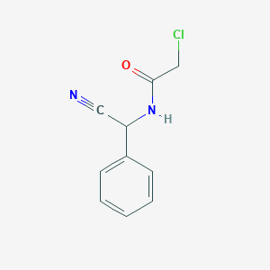 molecular formula C10H9ClN2O B429003 2-chloro-N-[cyano(phenyl)methyl]acetamide 