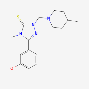 molecular formula C17H24N4OS B4290040 5-(3-methoxyphenyl)-4-methyl-2-[(4-methylpiperidin-1-yl)methyl]-2,4-dihydro-3H-1,2,4-triazole-3-thione 