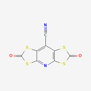 molecular formula C8N2O2S4 B4290057 2,6-dioxobis[1,3]dithiolo[4,5-b:4',5'-e]pyridine-8-carbonitrile 