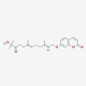 molecular formula C24H30O5 B4290066 7-[(11-hydroxy-3,7,11-trimethyl-10-oxododeca-2,6-dien-1-yl)oxy]-2H-chromen-2-one 