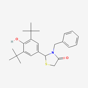 molecular formula C24H31NO2S B4290087 3-benzyl-2-(3,5-di-tert-butyl-4-hydroxyphenyl)-1,3-thiazolidin-4-one 