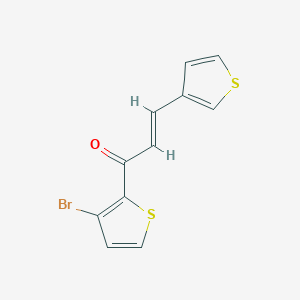 molecular formula C11H7BrOS2 B429010 (E)-1-(3-bromothiophen-2-yl)-3-thiophen-3-ylprop-2-en-1-one 