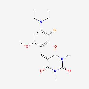 molecular formula C18H22BrN3O4 B4290106 5-[5-bromo-4-(diethylamino)-2-methoxybenzylidene]-1,3-dimethylpyrimidine-2,4,6(1H,3H,5H)-trione 