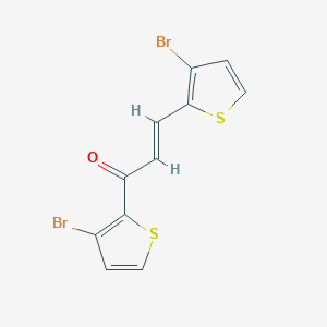 molecular formula C11H6Br2OS2 B429011 1,3-Bis(3-bromo-2-thienyl)-2-propen-1-one 