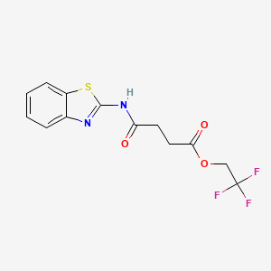 molecular formula C13H11F3N2O3S B4290113 2,2,2-trifluoroethyl 4-(1,3-benzothiazol-2-ylamino)-4-oxobutanoate 