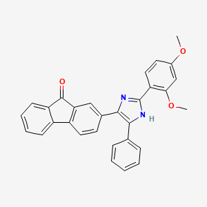 molecular formula C30H22N2O3 B4290116 2-[2-(2,4-dimethoxyphenyl)-5-phenyl-1H-imidazol-4-yl]-9H-fluoren-9-one 