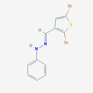 molecular formula C11H8Br2N2S B429014 2,5-Dibromothiophene-3-carbaldehyde phenylhydrazone 