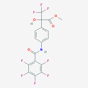 molecular formula C17H9F8NO4 B4290157 methyl 3,3,3-trifluoro-2-hydroxy-2-{4-[(pentafluorobenzoyl)amino]phenyl}propanoate 