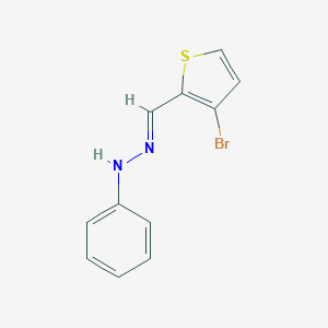 molecular formula C11H9BrN2S B429016 3-Bromothiophene-2-carbaldehyde phenylhydrazone 