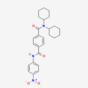 molecular formula C26H31N3O4 B4290172 N,N-dicyclohexyl-N'-(4-nitrophenyl)terephthalamide 